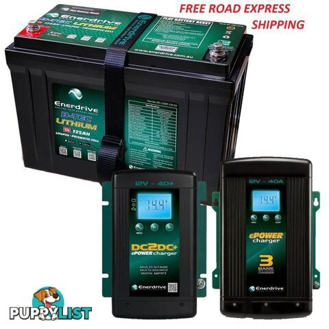 Enerdrive ePOWER B-TEC 12V 125Ah G2 Lithium Battery DC40A -AC 40A Charger