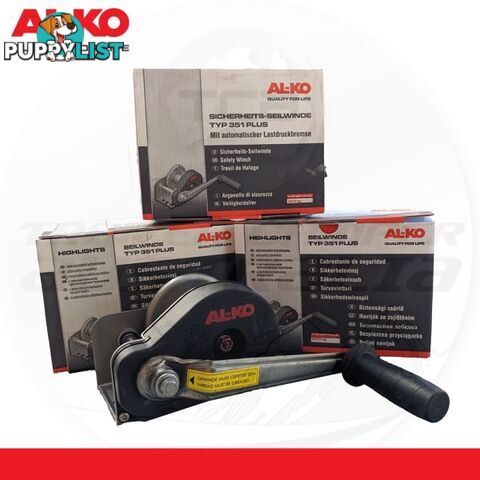 ALKO 350kg Safety Winch Type 351 Plus with Automatic Load Pressure Brake (No Cable)