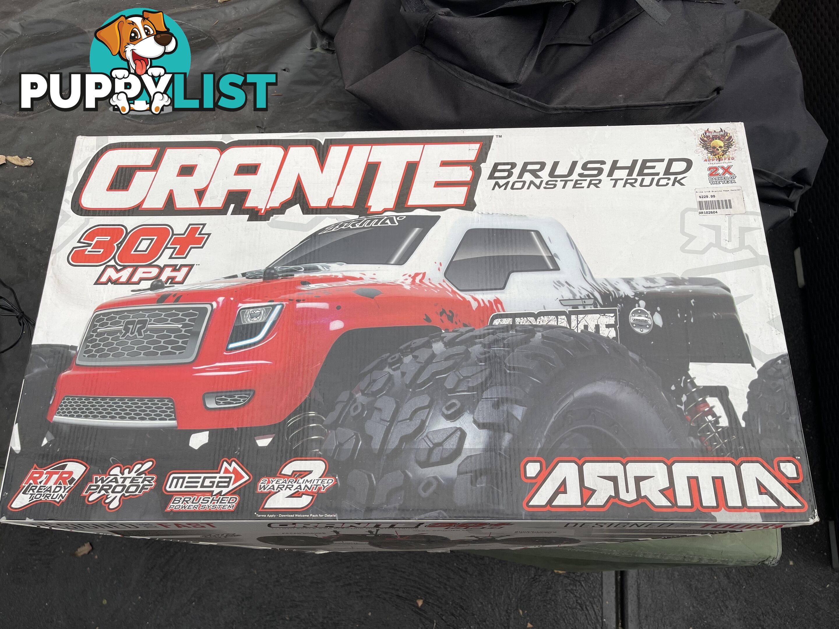 Remote controlled Granite Monster Truck 1/10 scale 2WD (30+MPH)