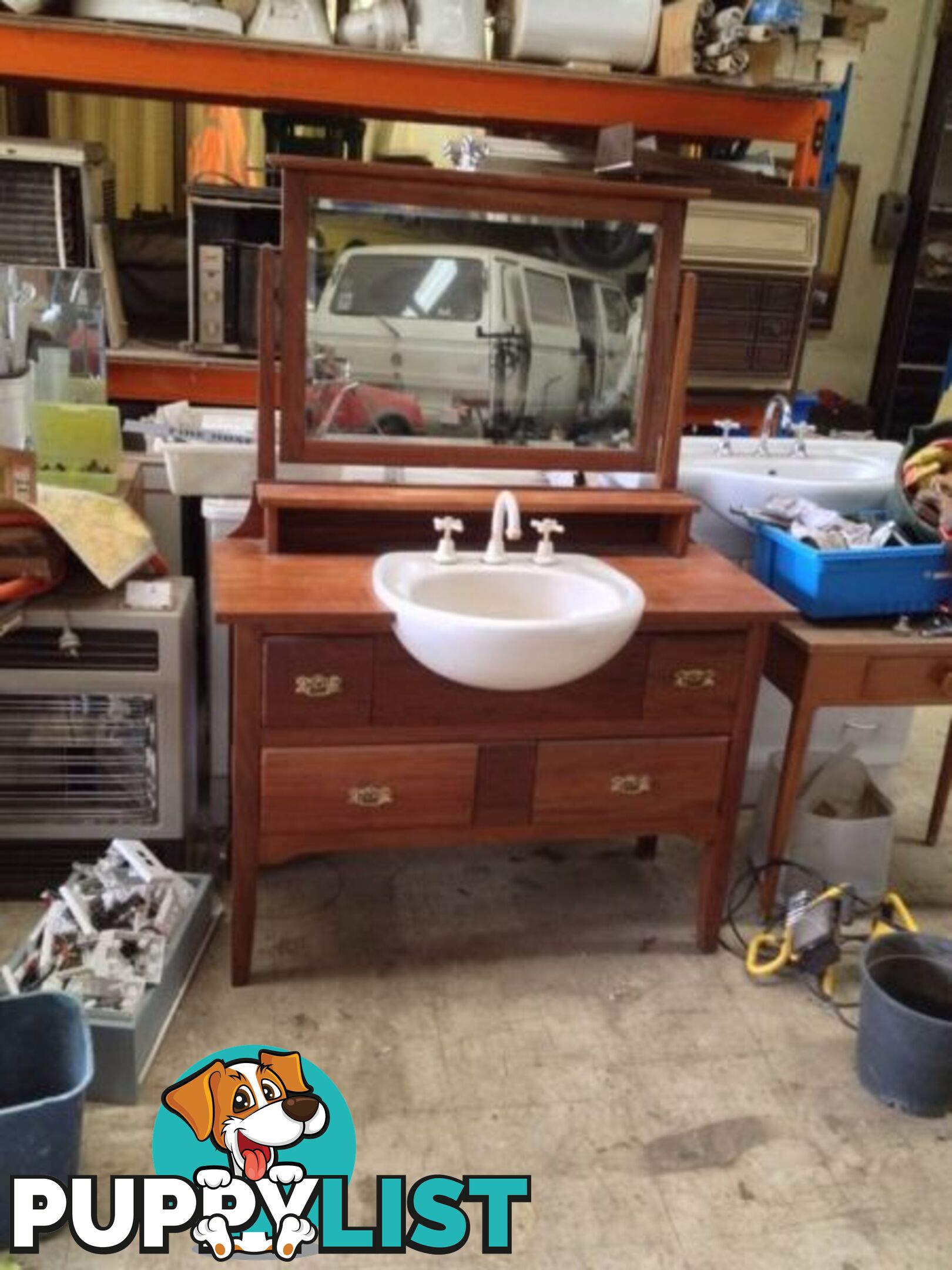 Period bathroom vanity unit