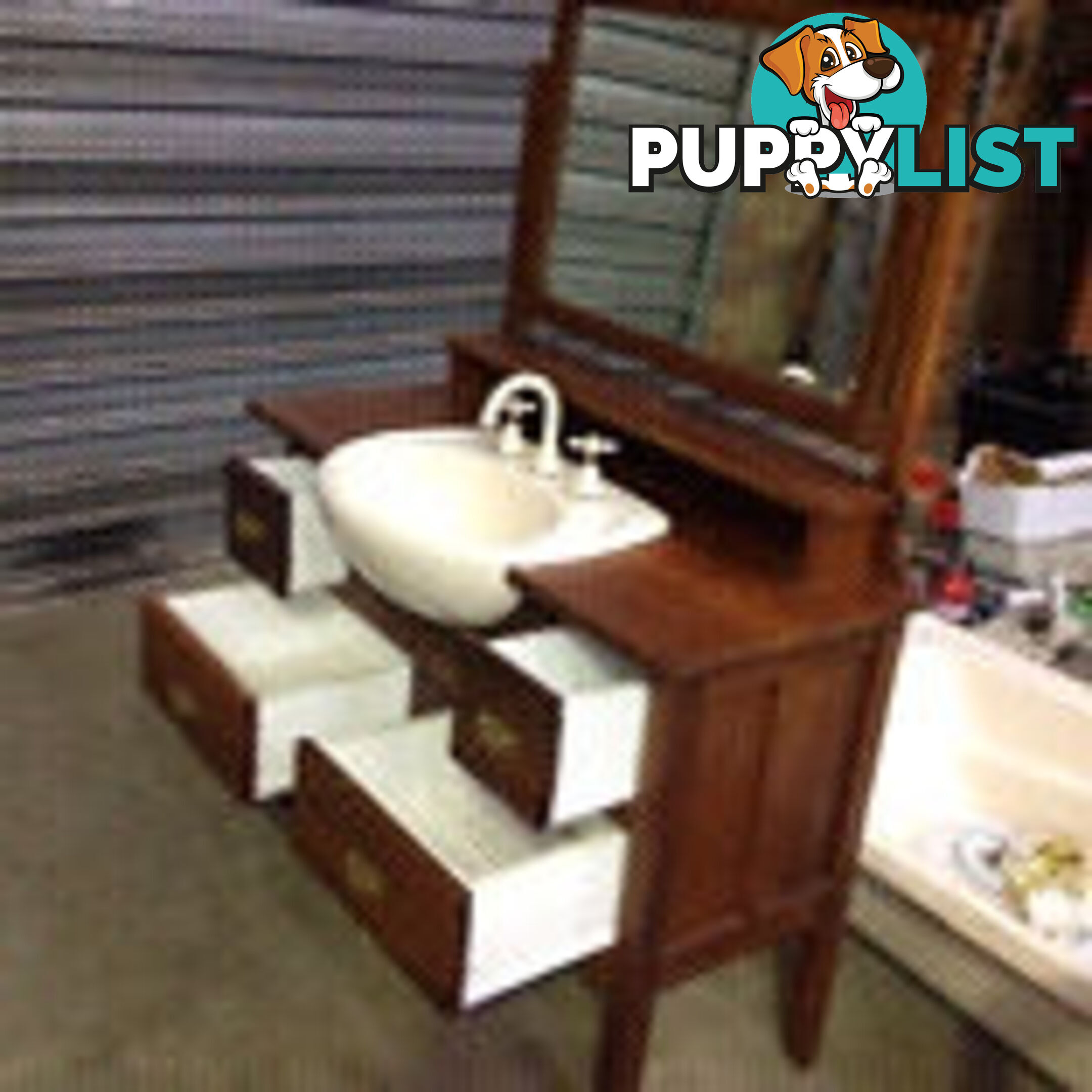 Period bathroom vanity unit