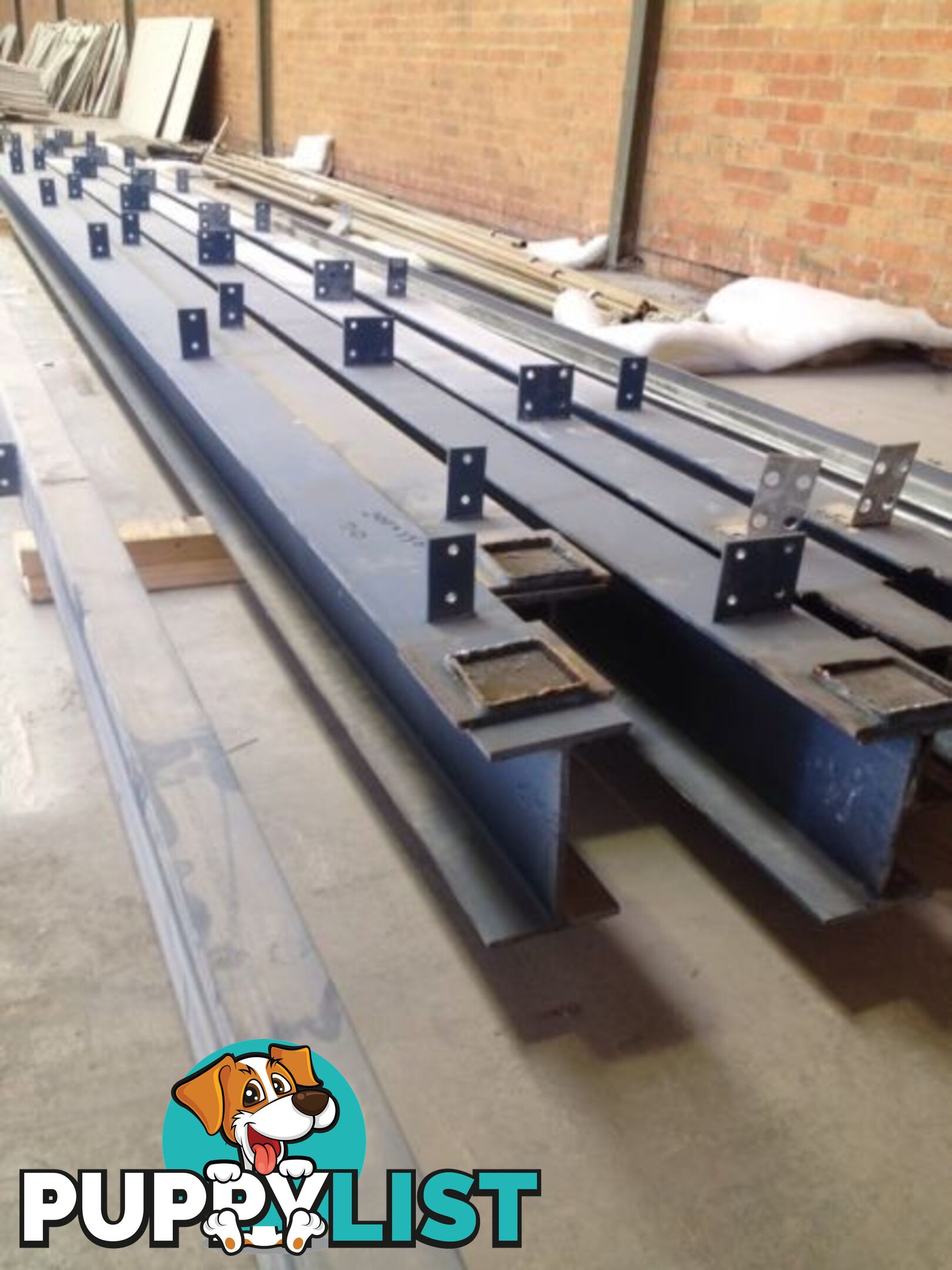 Steel beams, posts, channel, purlins, angle line