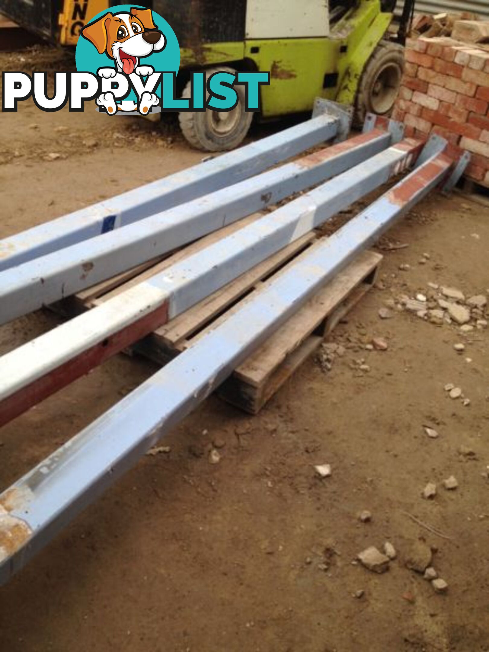 Steel beams, posts, channel, purlins, angle line