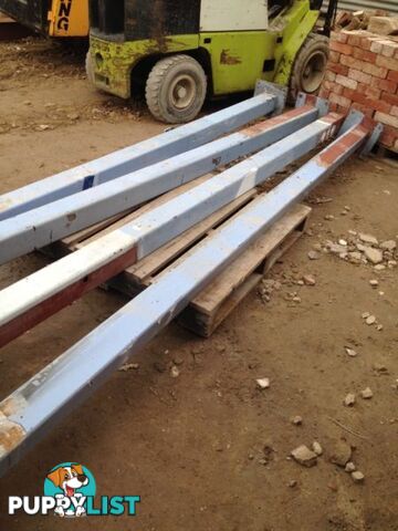 Steel beams, posts, channel, purlins, angle line