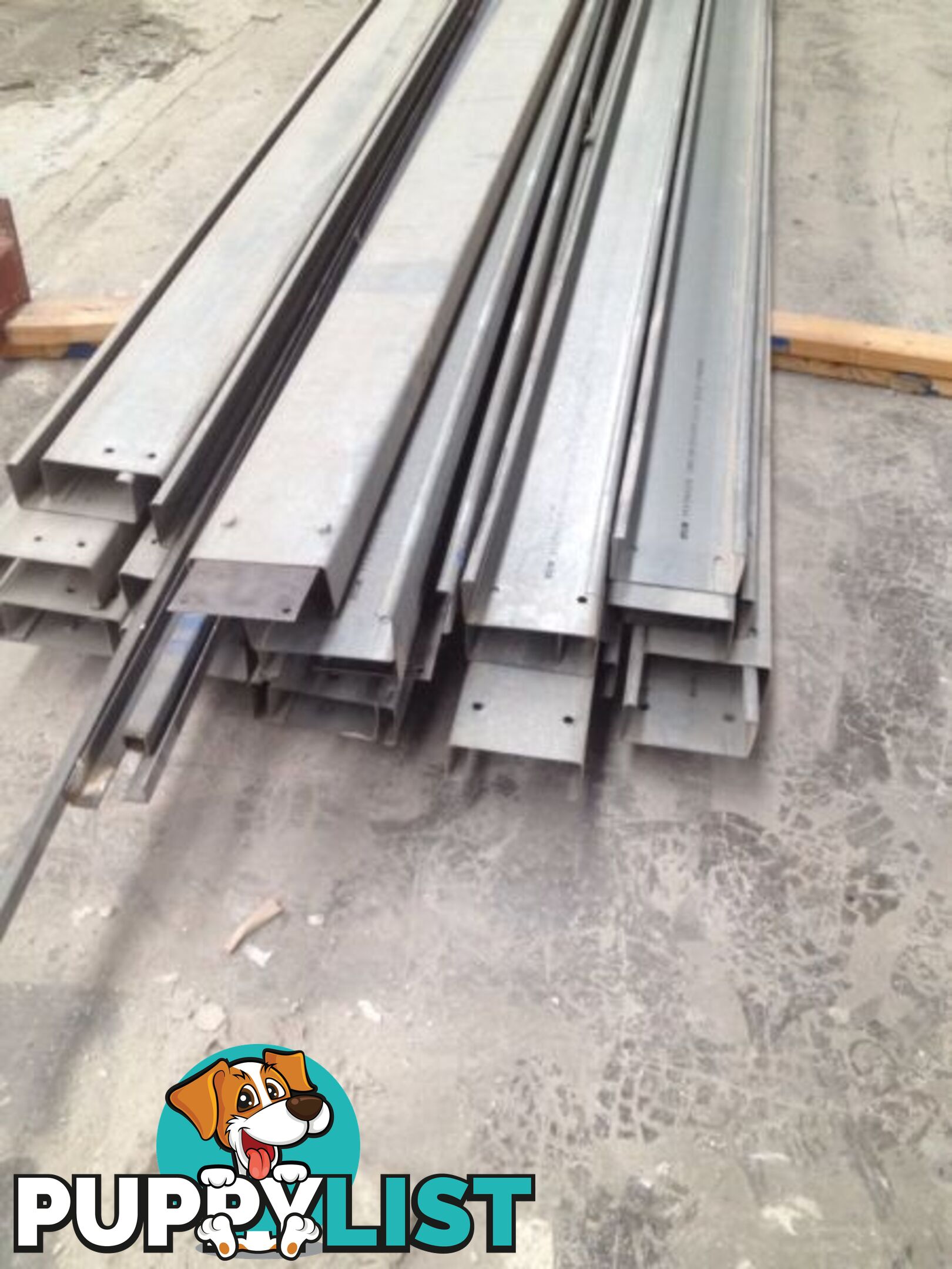 Steel beams, posts, channel, purlins, angle line