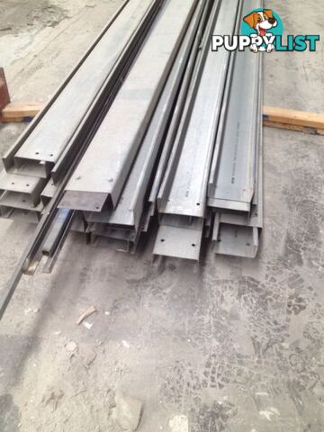 Steel beams, posts, channel, purlins, angle line