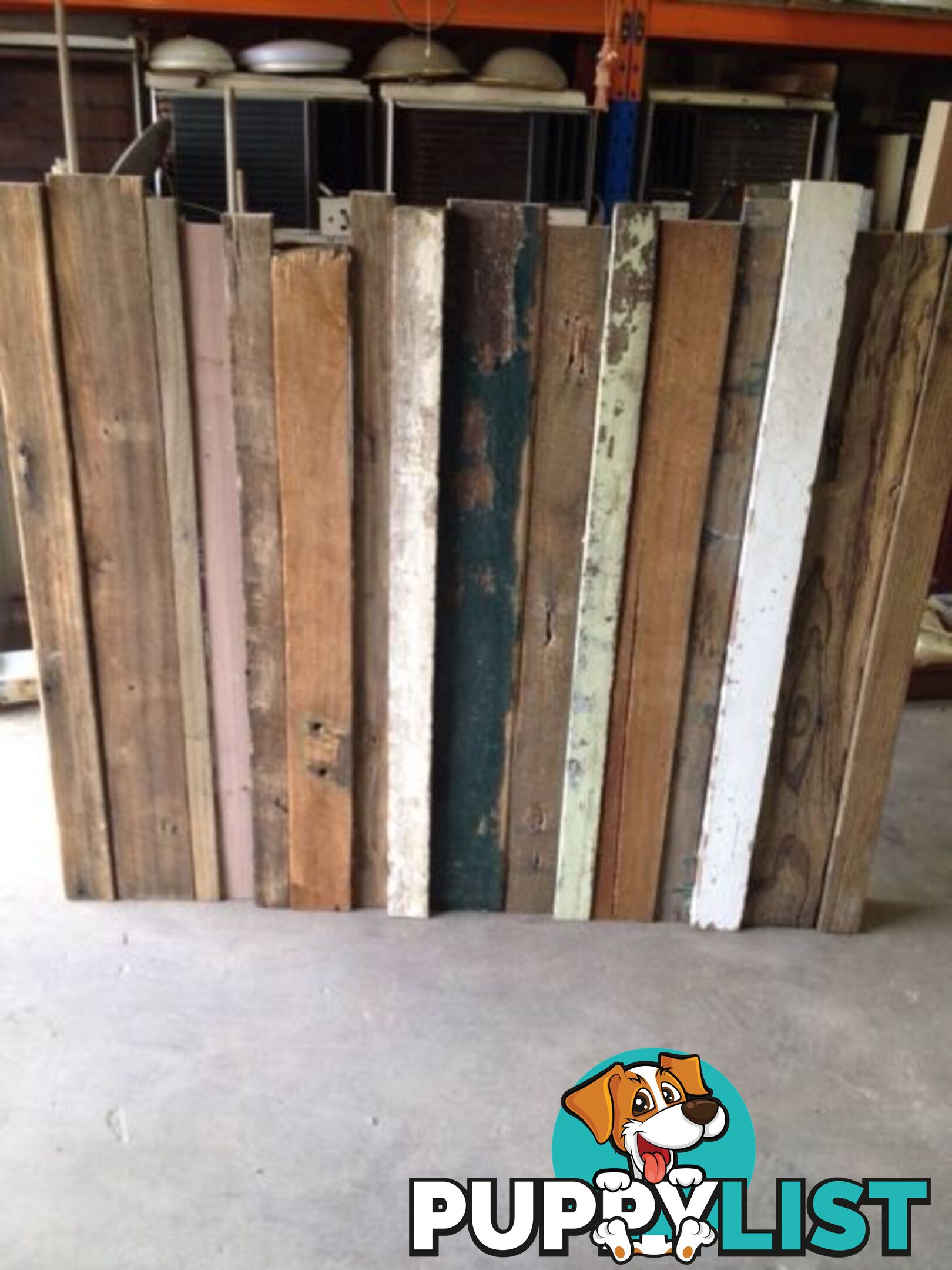 Recycled timber feature walls