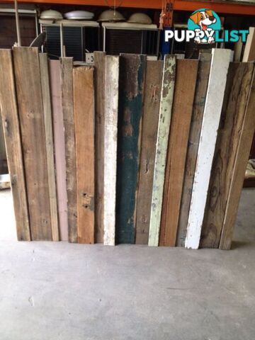 Recycled timber feature walls