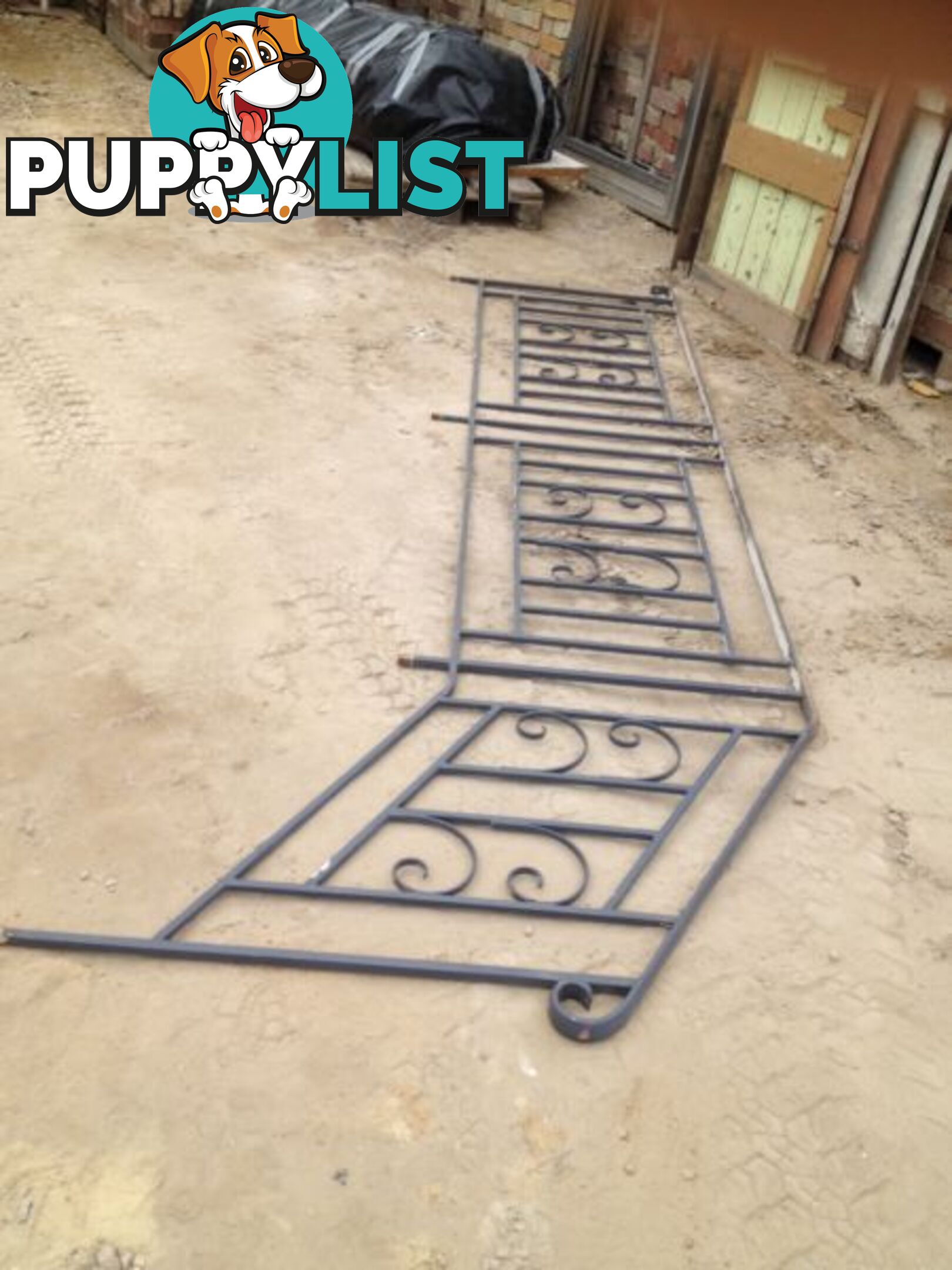 Wrought iron panel, gates, balastrate