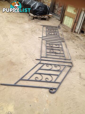 Wrought iron panel, gates, balastrate