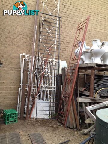 Wrought iron panel, gates, balastrate