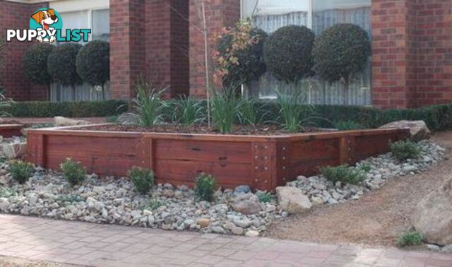 Hardwood Sleeper Garden Edging