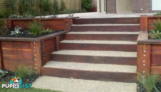 Hardwood Sleeper Garden Edging