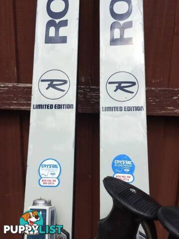 ROSSIGNOL LIMITED EDITION HAWK SKI'S & SALOMON BINDINGS