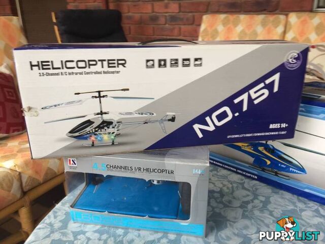 3 x remote control Helicopters! 1 working 1 not working 1 unsure