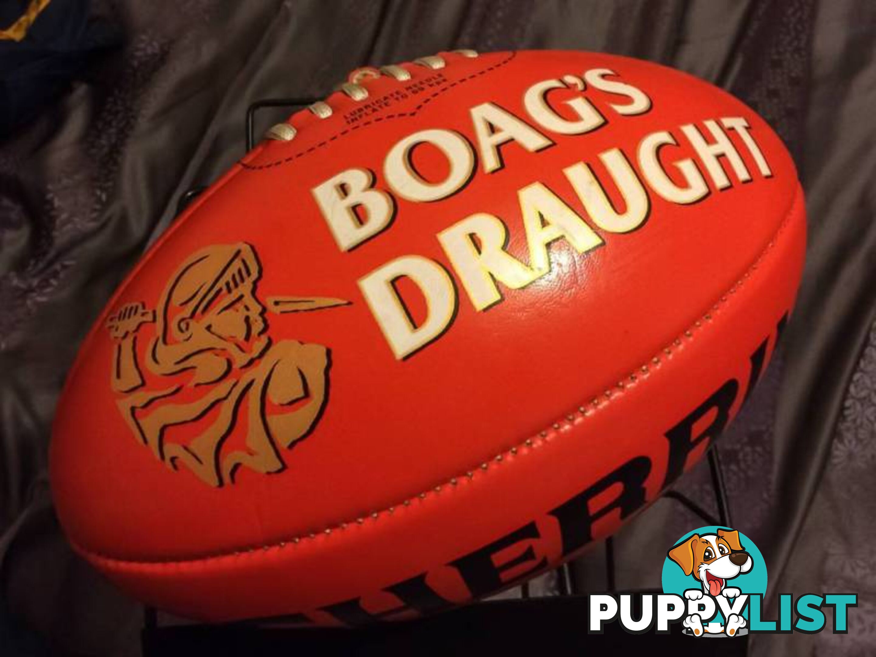 COLLECTABLE SHERRIN BOAGS DRAUGHT FOOTBALL. FULLSIZE FOOTY