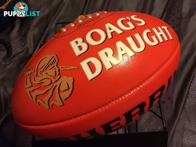 COLLECTABLE SHERRIN BOAGS DRAUGHT FOOTBALL. FULLSIZE FOOTY