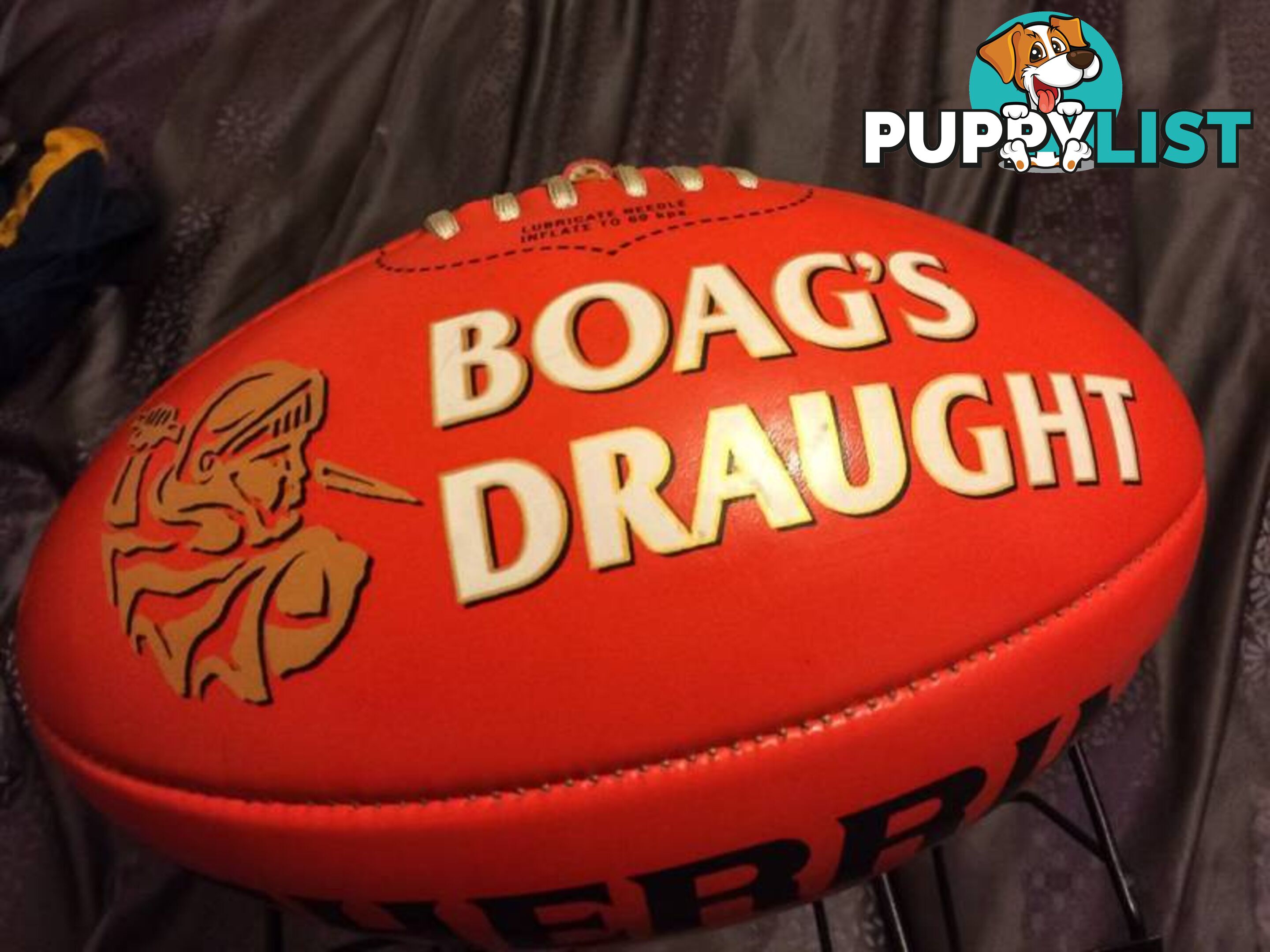 COLLECTABLE SHERRIN BOAGS DRAUGHT FOOTBALL. FULLSIZE FOOTY