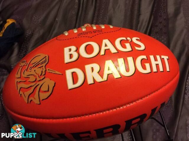 COLLECTABLE SHERRIN BOAGS DRAUGHT FOOTBALL. FULLSIZE FOOTY