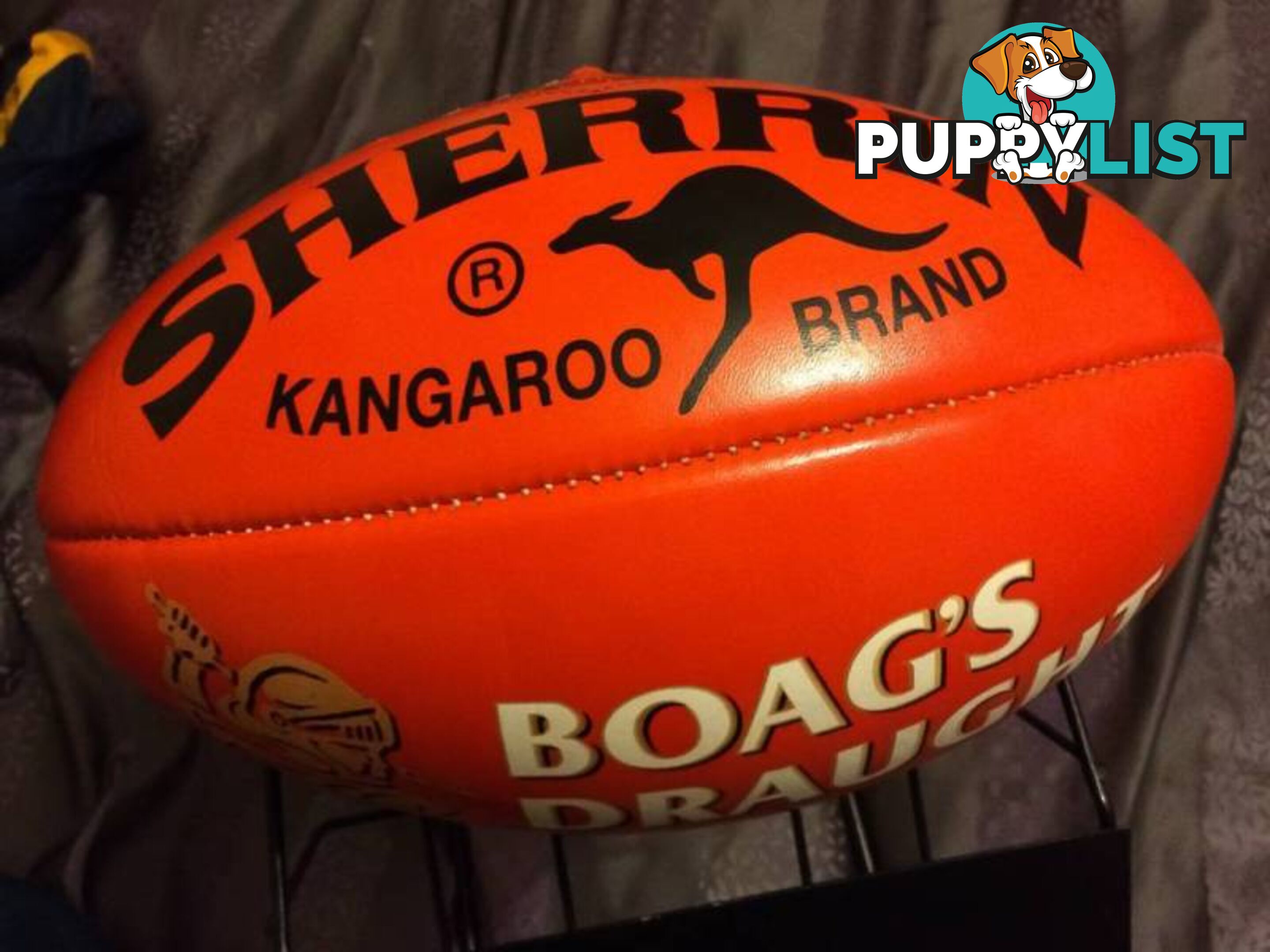 COLLECTABLE SHERRIN BOAGS DRAUGHT FOOTBALL. FULLSIZE FOOTY