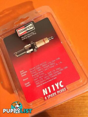 CHAMPION N11YC X 4 SPARK PLUGS TO SUIT 1980'S JAP CARS