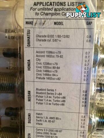 CHAMPION N11YC X 4 SPARK PLUGS TO SUIT 1980'S JAP CARS