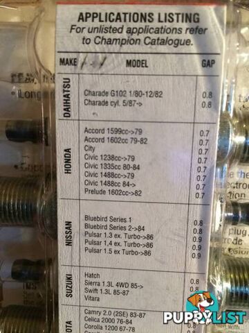 CHAMPION N11YC X 4 SPARK PLUGS TO SUIT 1980'S JAP CARS