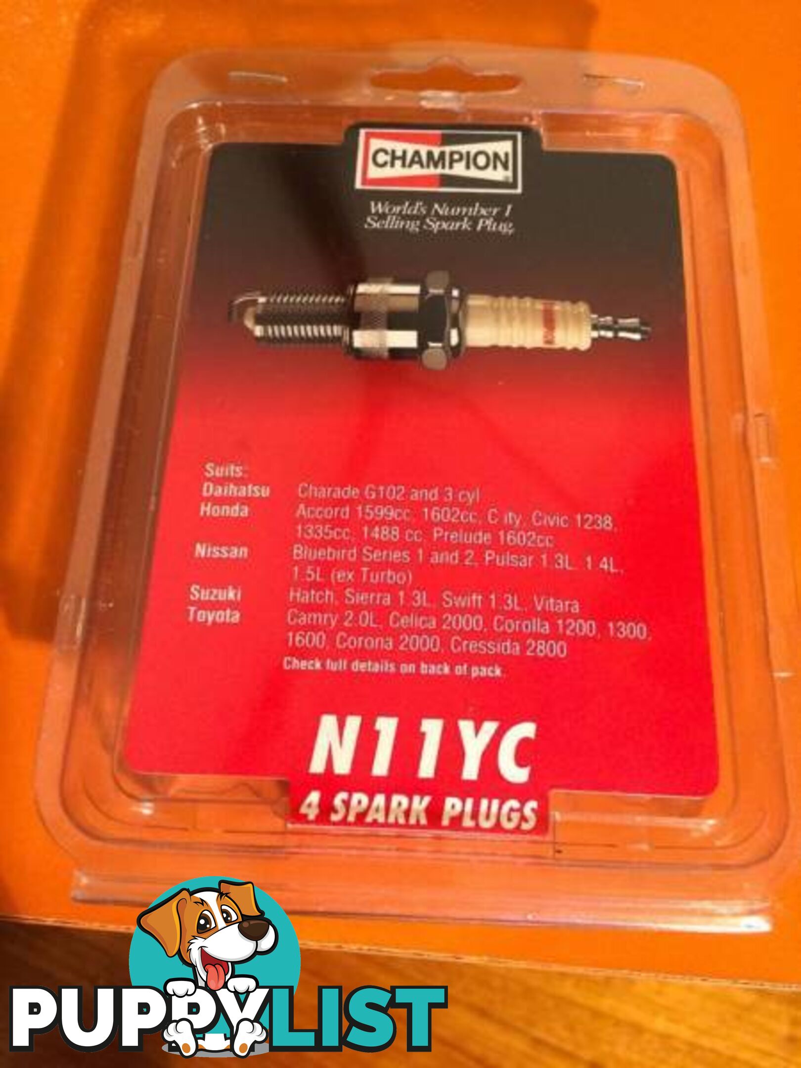 CHAMPION N11YC X 4 SPARK PLUGS TO SUIT 1980'S JAP CARS