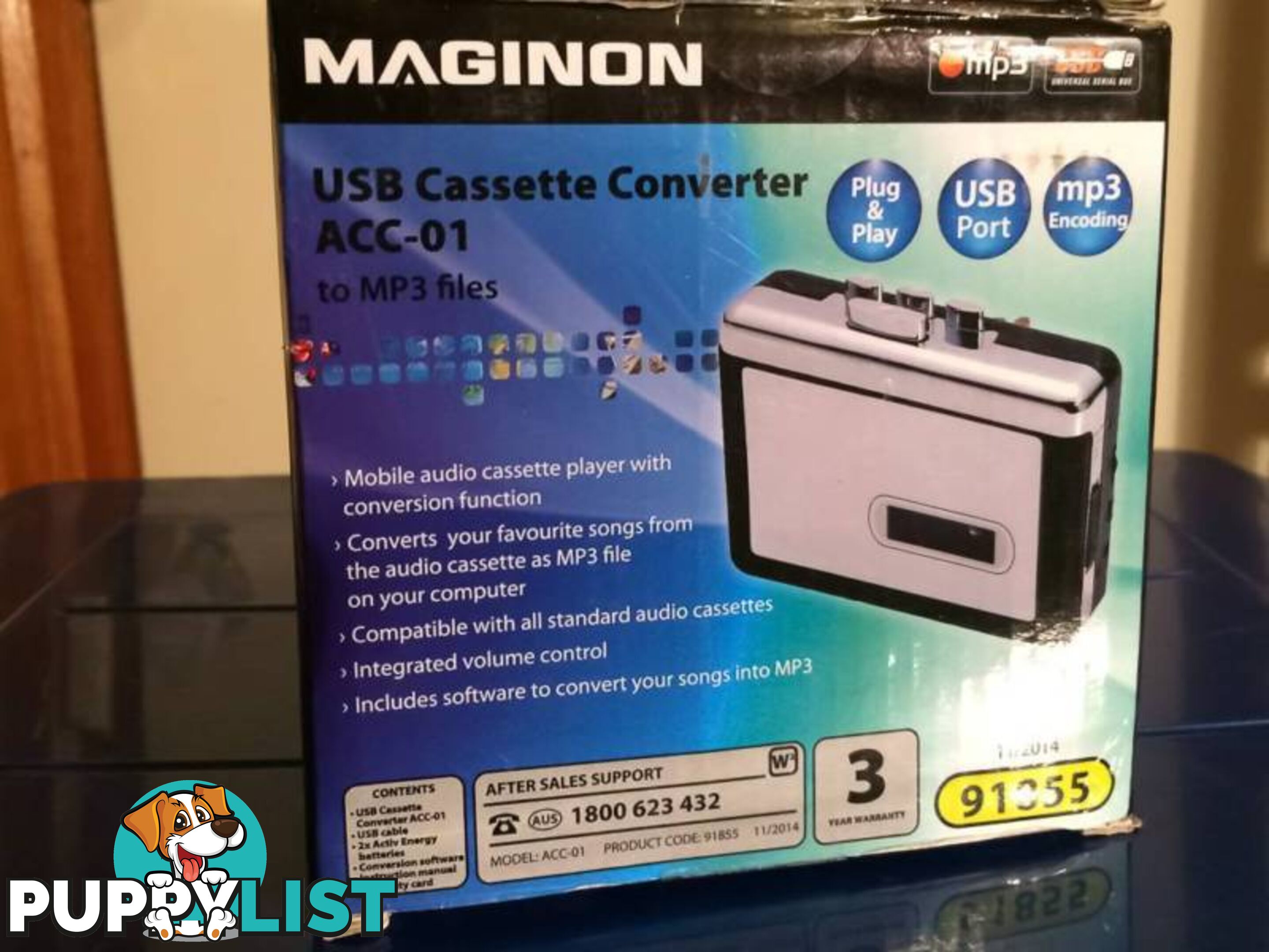 BRAND NEW MAGINON USB CASSETTE CONVERTER TO MP3 FILES