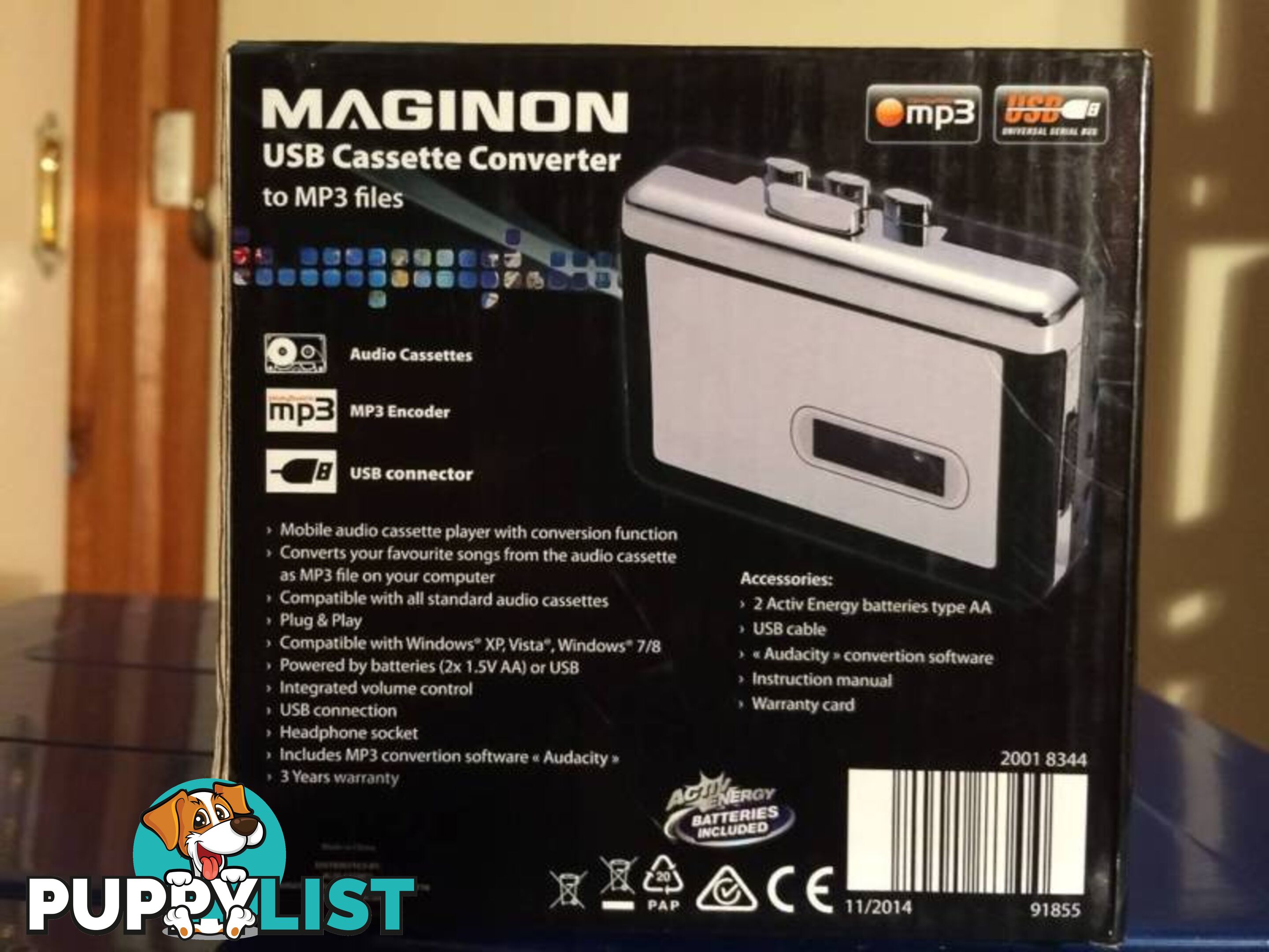 BRAND NEW MAGINON USB CASSETTE CONVERTER TO MP3 FILES