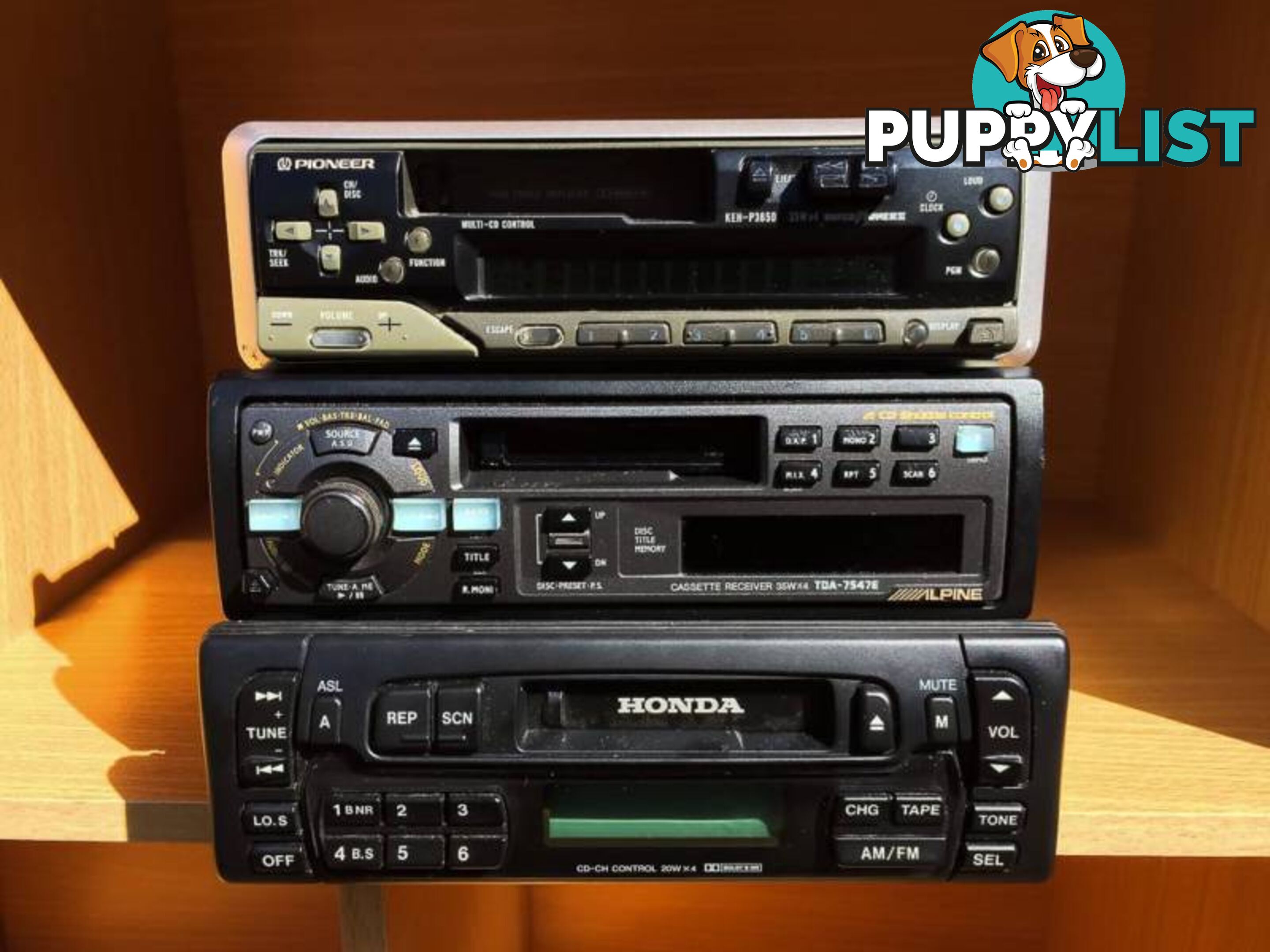 3 X CASSETTE AM/FM CAR AUDIO HEAD UNITS ALL 3 FOR $25