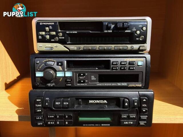 3 X CASSETTE AM/FM CAR AUDIO HEAD UNITS ALL 3 FOR $25