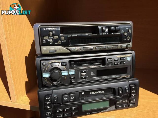 3 X CASSETTE AM/FM CAR AUDIO HEAD UNITS ALL 3 FOR $25