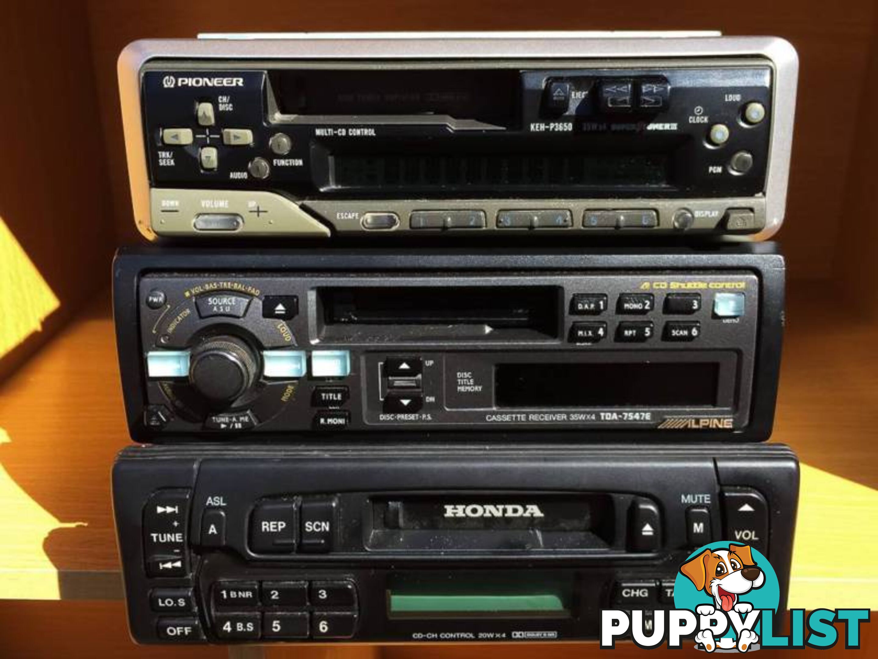 3 X CASSETTE AM/FM CAR AUDIO HEAD UNITS ALL 3 FOR $25