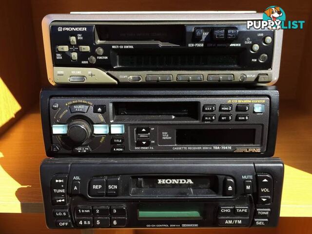 3 X CASSETTE AM/FM CAR AUDIO HEAD UNITS ALL 3 FOR $25