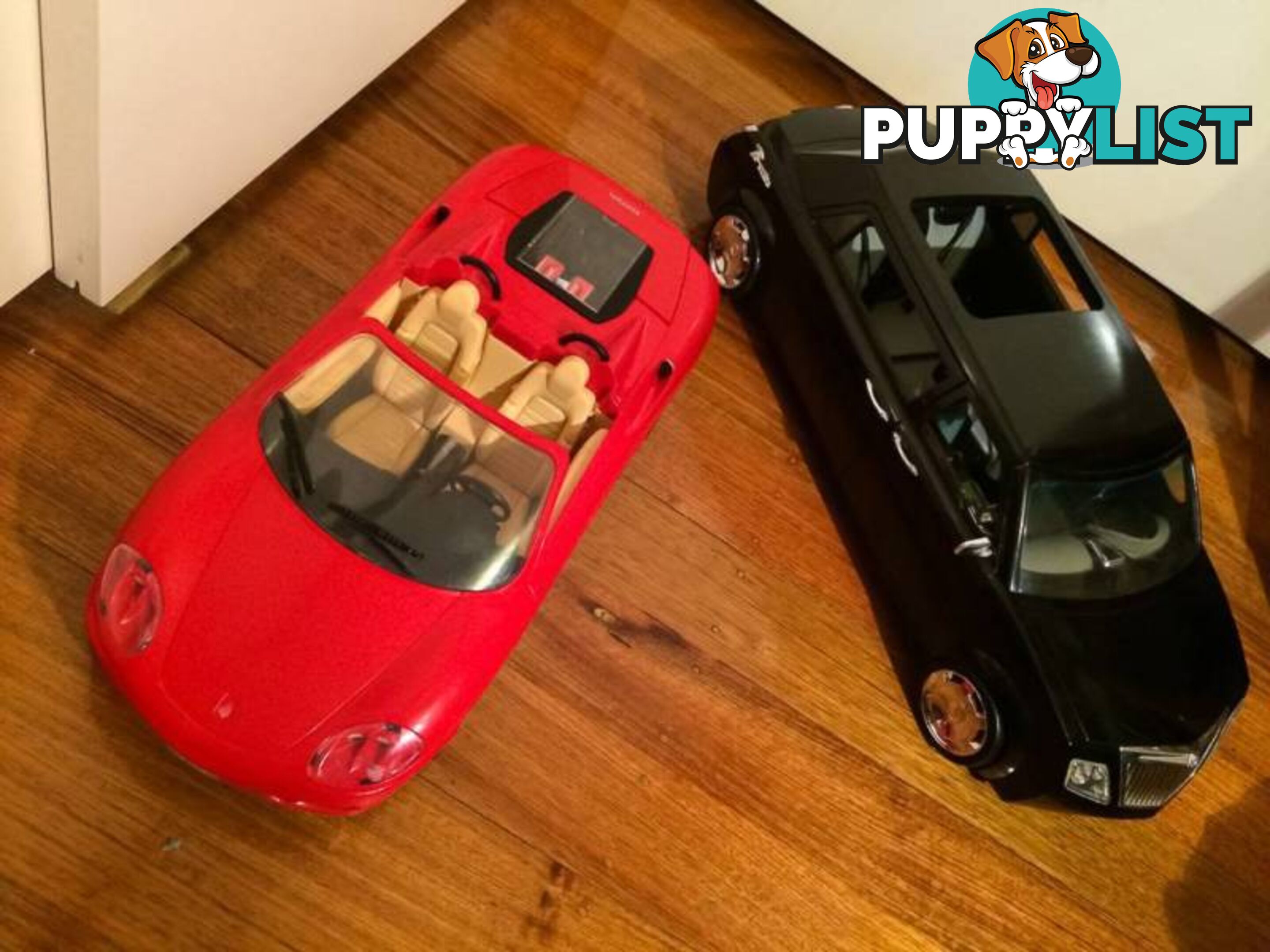 2 VERY LARGE TOY CARS $20 FOR THE PAIR