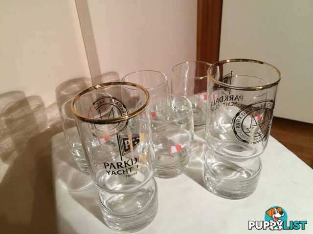 PARKDALE YACHT CLUB 40 YEARS AFLOAT DRINKING GLASSES