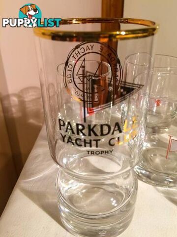 PARKDALE YACHT CLUB 40 YEARS AFLOAT DRINKING GLASSES