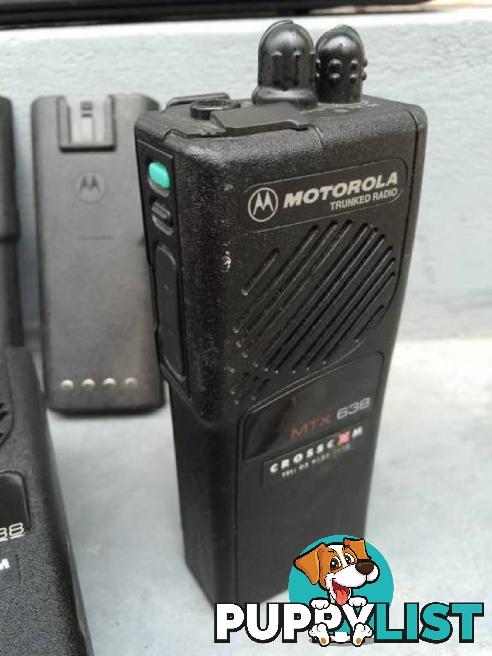 4 X MTX 638 Motorolla radios,4 x spare batteries & charger board