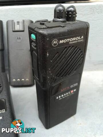 4 X MTX 638 Motorolla radios,4 x spare batteries & charger board