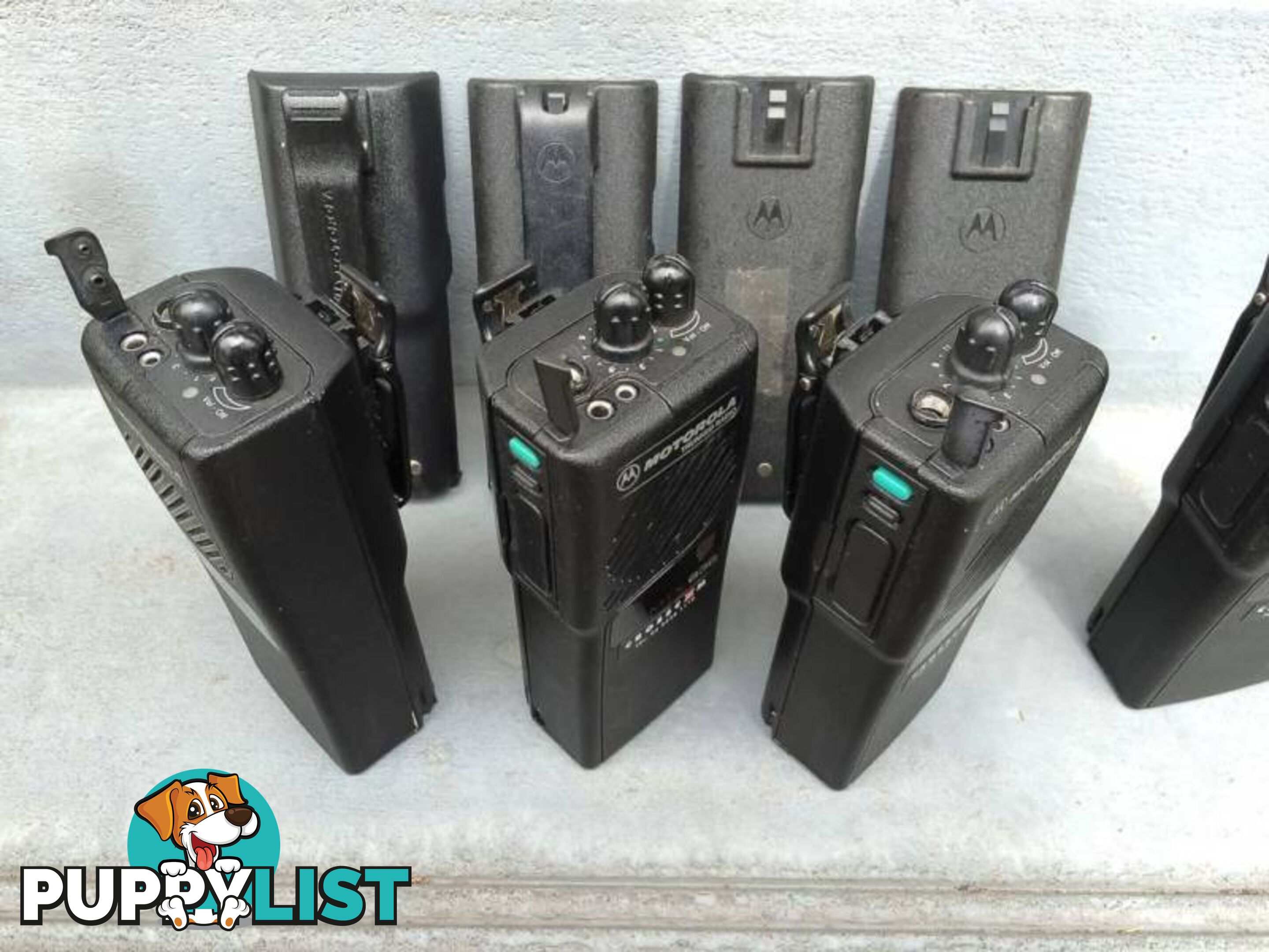 4 X MTX 638 Motorolla radios,4 x spare batteries & charger board