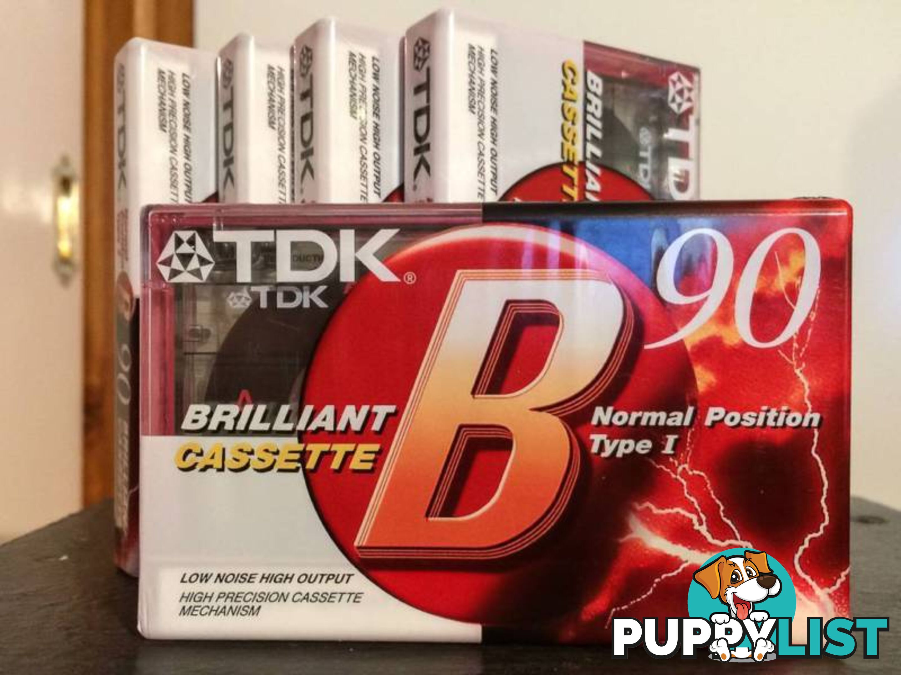 5 X BRAND NEW TDK B90 MINUTE BLANK CASSETTE TAPES