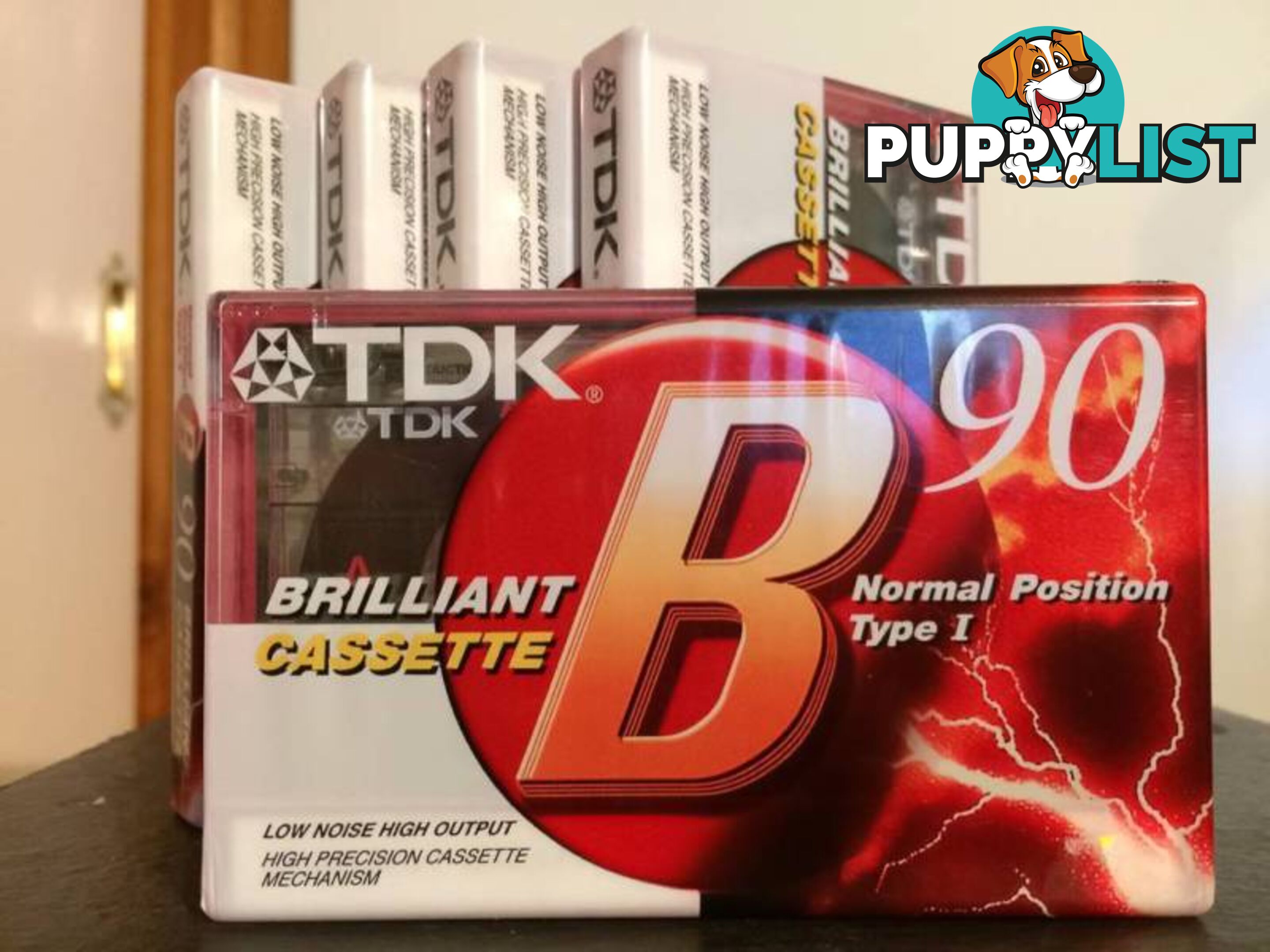 5 X BRAND NEW TDK B90 MINUTE BLANK CASSETTE TAPES