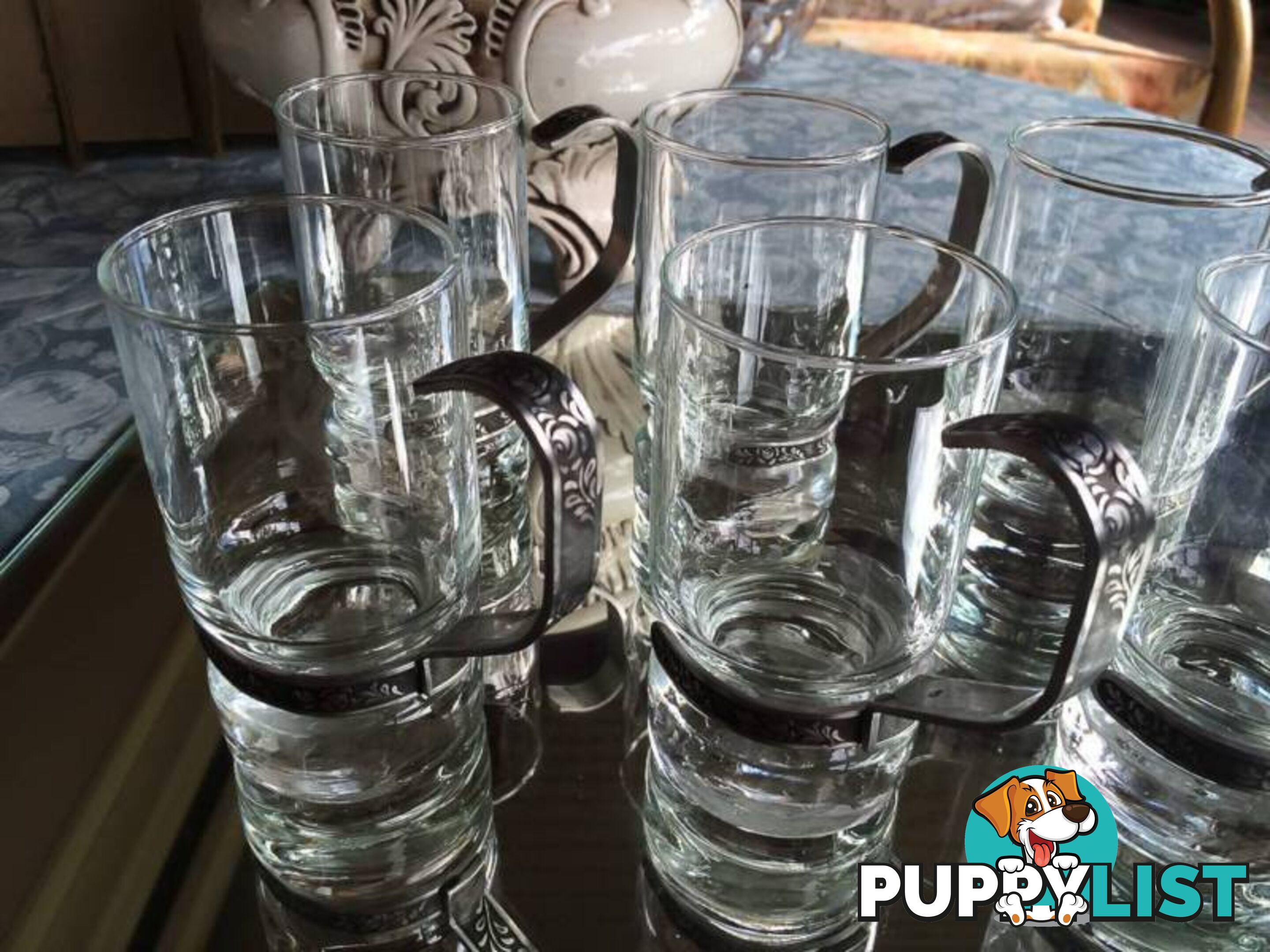 8 X BRAND NEW GOTHIC STYLE DRINKING GLASSES