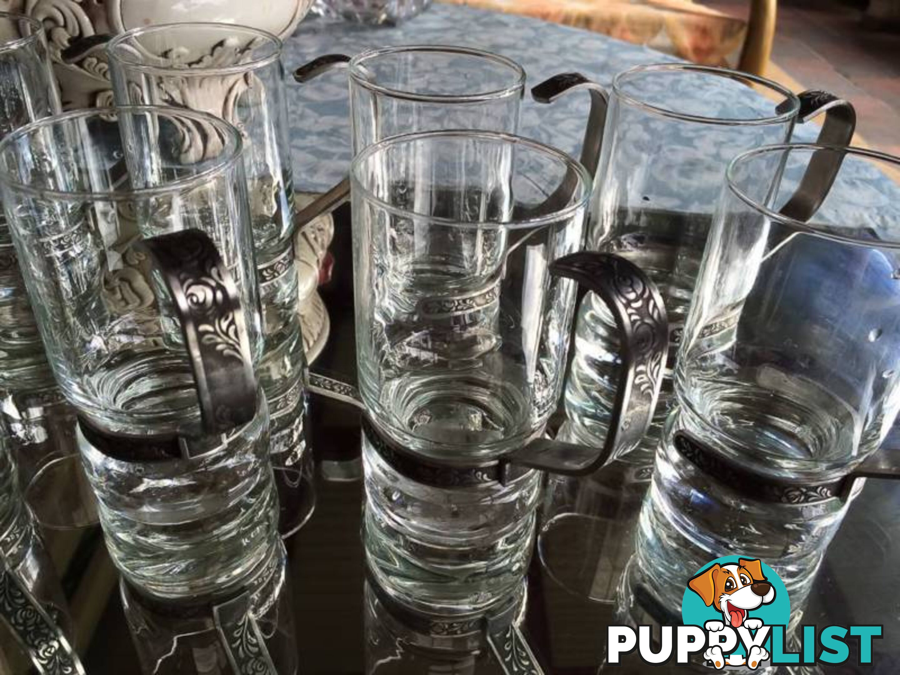 8 X BRAND NEW GOTHIC STYLE DRINKING GLASSES