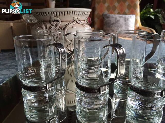 8 X BRAND NEW GOTHIC STYLE DRINKING GLASSES