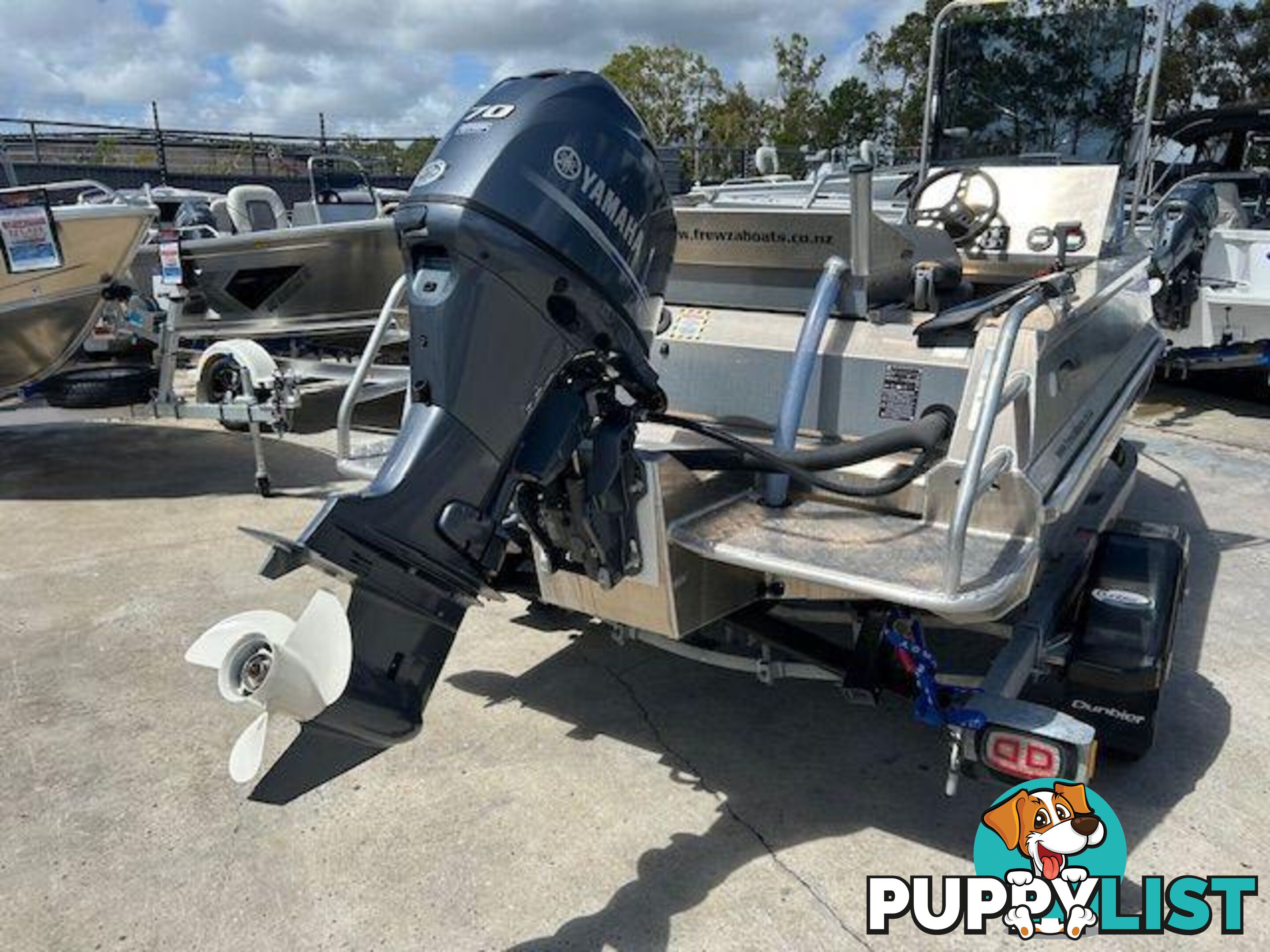 USED 2021 FREWZA F15 SIDE CONSOLE WITH YAMAHA F70 FOR SALE