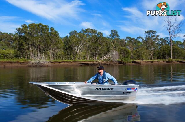 Quintrex F350 Outback Explorer + Yamaha F9.9hp 4-Stroke - Pack 1 for sale online prices