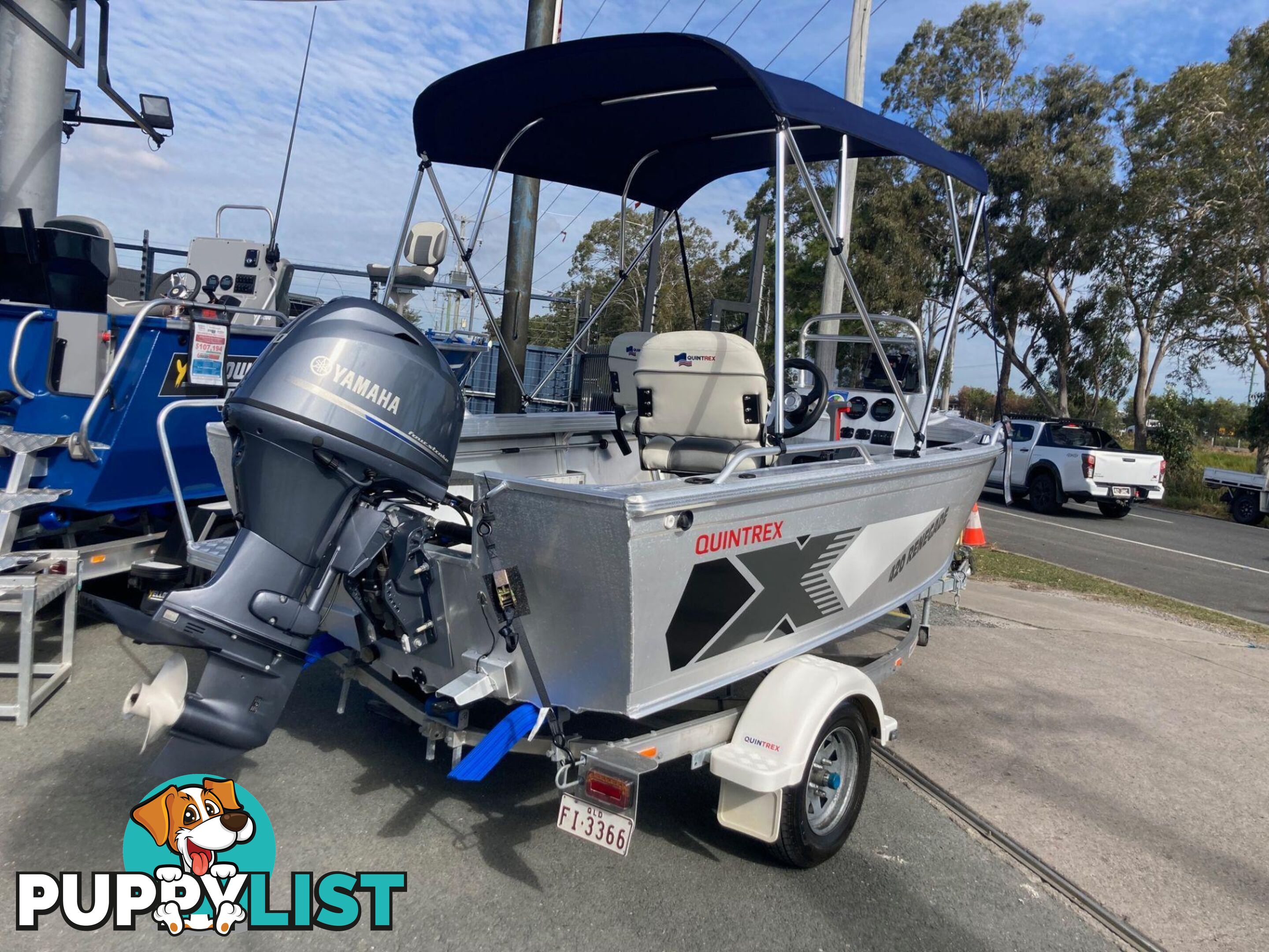 QUINTREX 420 RENEGADE SIDE CONSOLE WITH 50HP YAMAHA FOURSTROKE FOR SALE