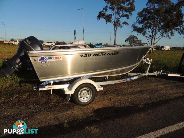 Quintrex 420 Renegade TS(Tiller Steer) + Yamaha F40hp 4-Stroke - Pack 1 for sale online prices